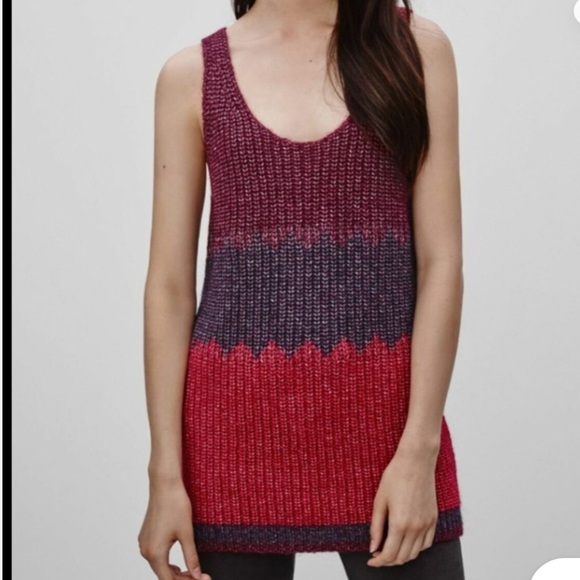 Wilfred Free Aritzia Karolin Chunky Knit Cotton Alpaca Wool Acrylic knit tunic - Picture 2 of 9
